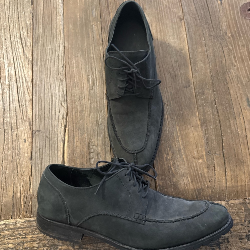 Cole Haan Dark Gray Suede Oxfords
